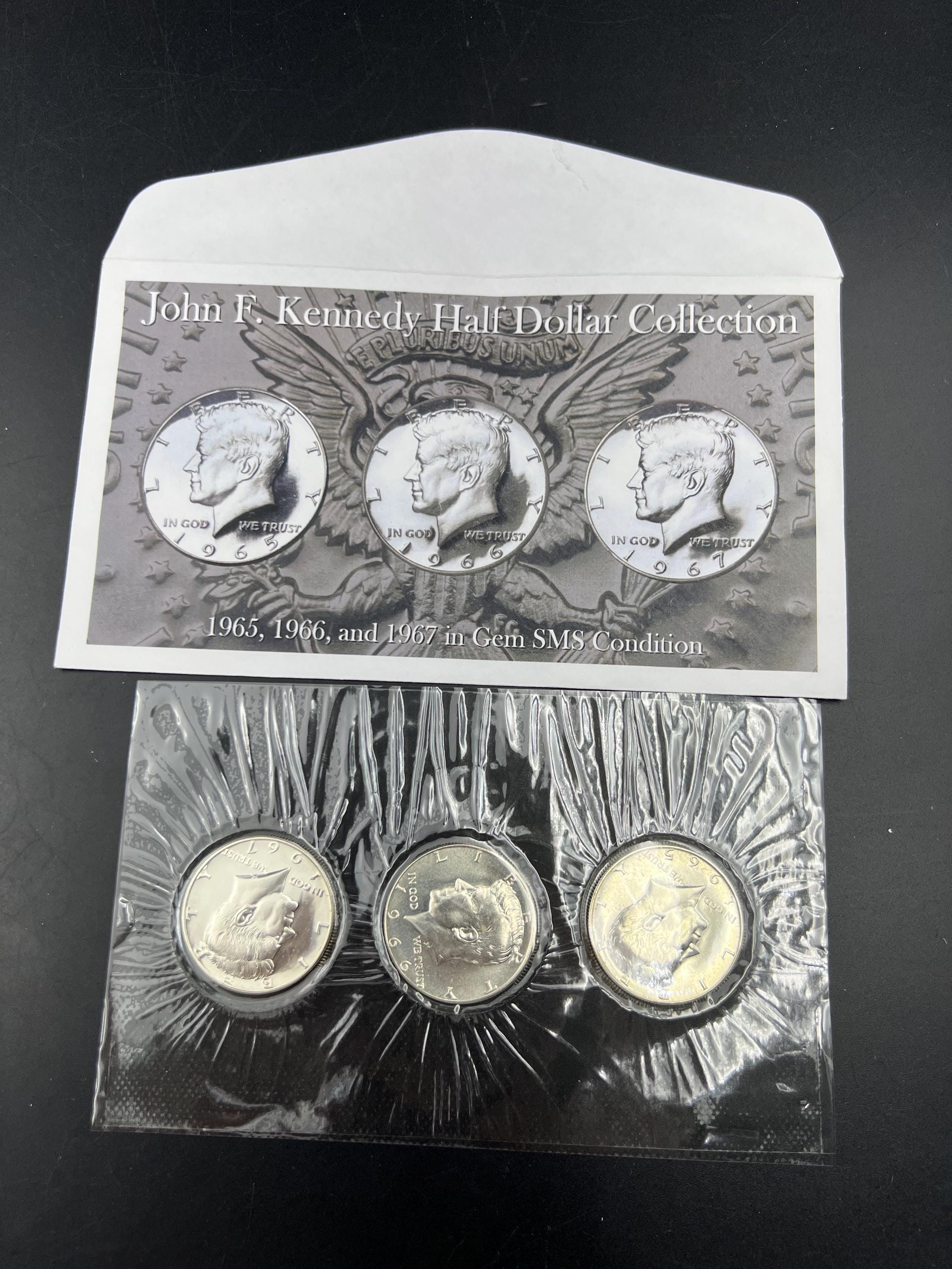 03、アメリカ 米国硬貨セット 1964年3枚 1965年2枚 WHITMAN アメリカ