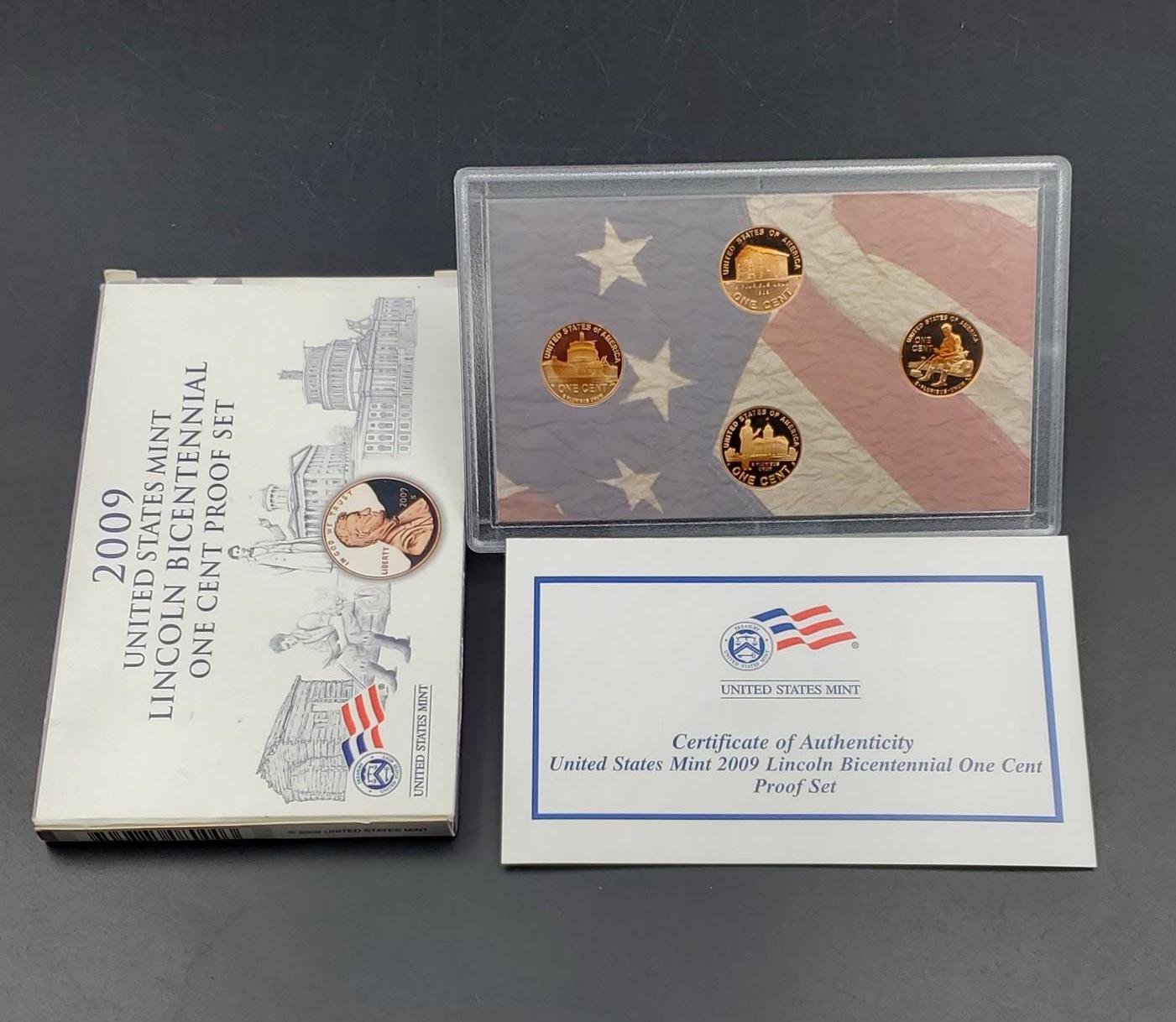 2009 S US Mint Lincoln Bicentennial One Cent Proof Set w/Box and COA