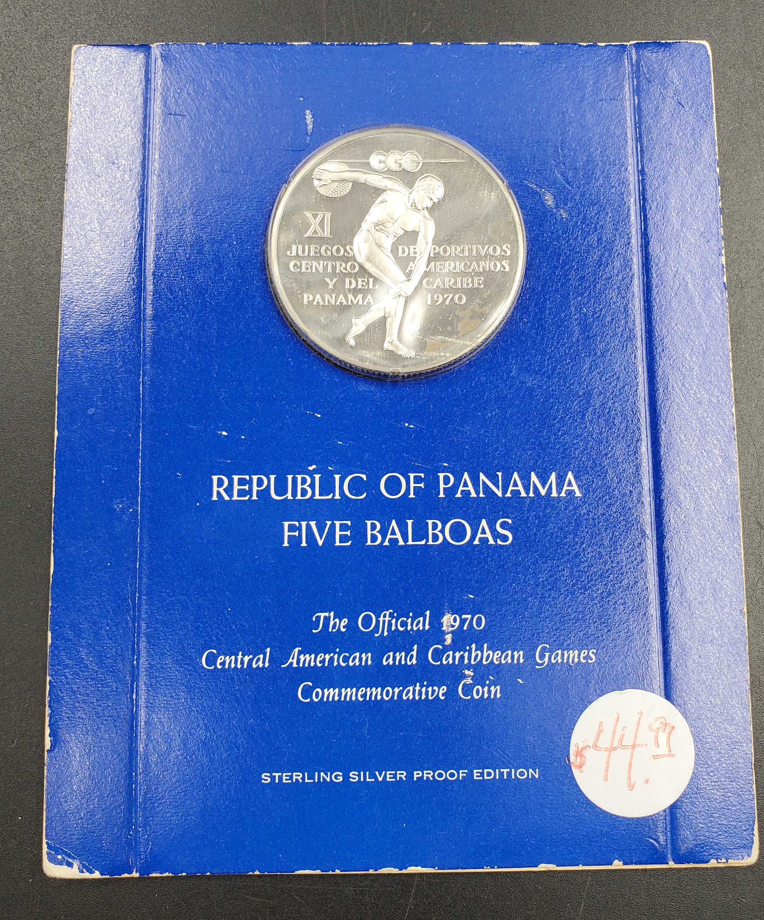 1970 PANAMA 5 Balboas Central American and Caribbean Games Sterling Silver Proof Coin