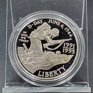 1991-1995 World War II 50th Anniversary Commemorative Silver Proof Dollar