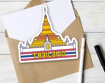 Travel Stickers, Thailand Sticker, Travel Time, Best for your Suitcase, Sticker, Kiss-Cut Stickers, Perfect Gift, Sticker for You, Gift