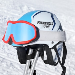 Powder Boss Sticker, Skiing Stickers, Snowboard Stickers, Mountain Sticker, Ski Trip, Après Ski Sticker, Kiss-Cut Stickers, Perfect Gift