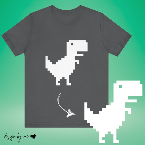 T-shirt, T-rex T-shirt, Tyrannosaurus, Beautiful Print, Graphic Design, T-shirt with print, Google Tyrannosaurus, Pixel t-rex, Gift