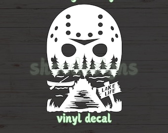 Lake Life Hockey Mask Vinyl Decal / Die-Cut