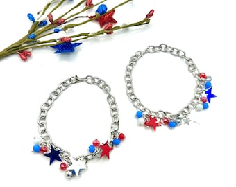 4th of July Link Bracelet