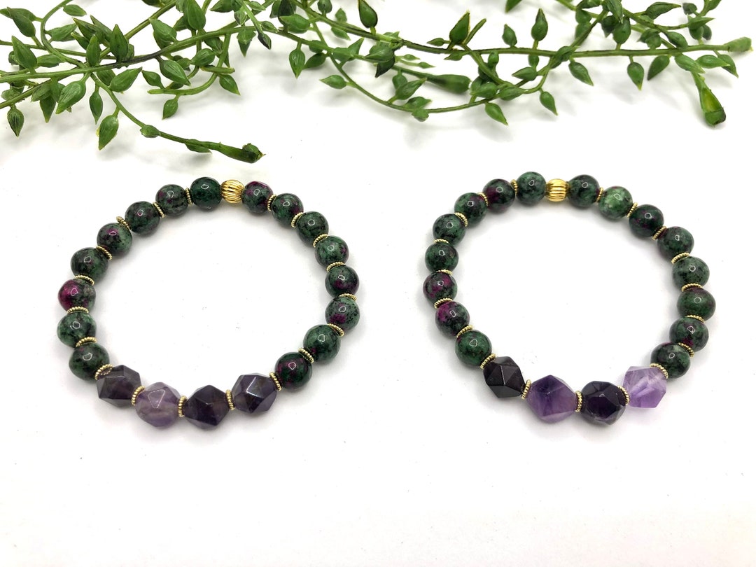 Ruby Scar Ruby Zoisite & Scar Cut Amethyst - Etsy