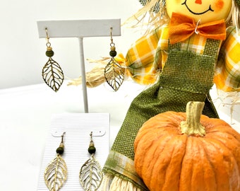 Metal Leaf Earrings