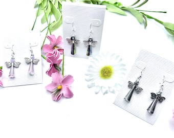 Glass Angel Earrings