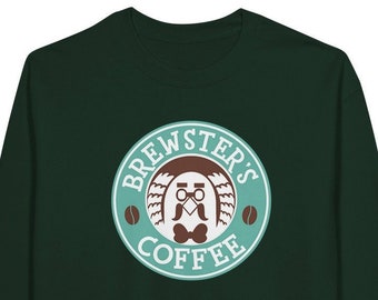 Brewsters Coffee- Unisex Crewneck Sweatshirt, Animal crossing sweater, gaming sweatshirt, Cosy gaming, Farm game, Gamer girl