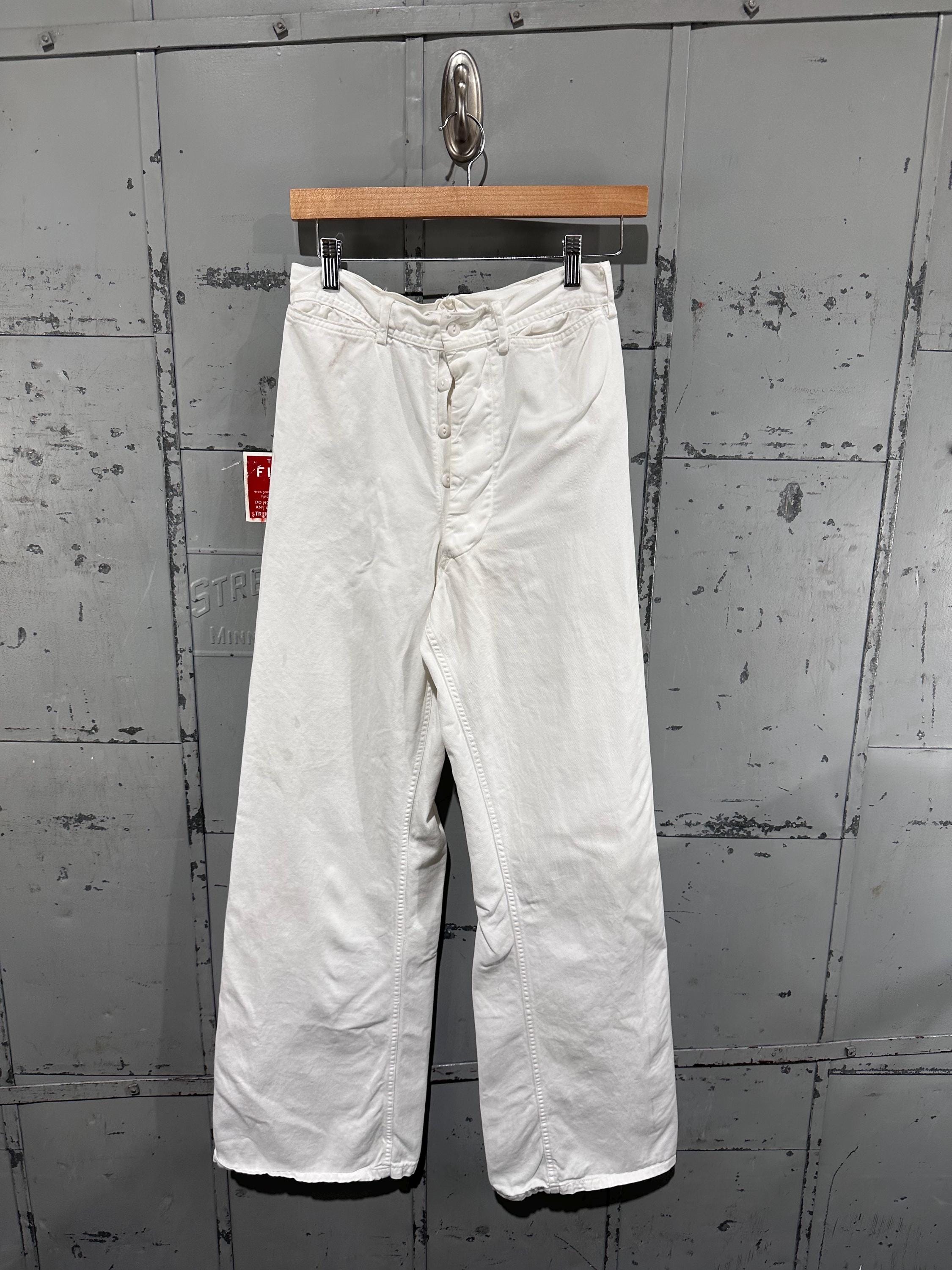 Us Navy Pants White - Etsy UK