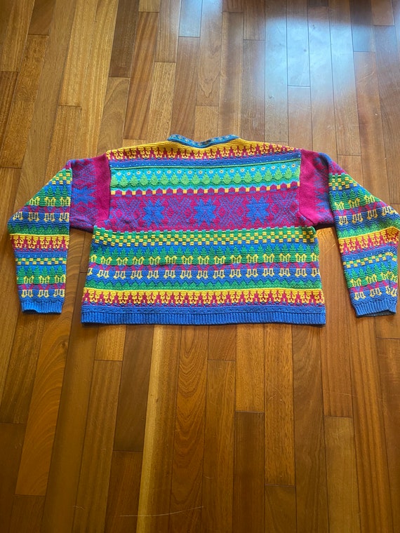 90’s lizwear floral aztec print womens sweater