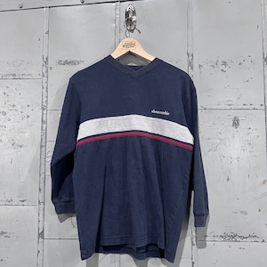 Medium  Y2K Men’s Abercrombie & Fitch Shirt Cotton navy Abercrombie embroidery long sleeve Mall Brand