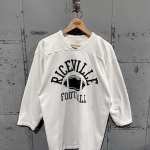 True Vintage 70s Russell Athletic Riceville White 3/4 Sleeve