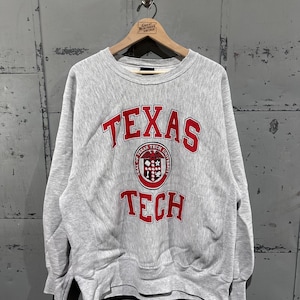 Vintage 90s Reverse Weave Style Oat Gray University of Texas Tech 