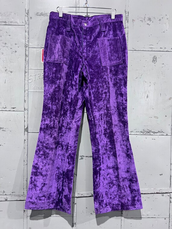 1970s Women’s Wrangler purple crushed velvet purpl