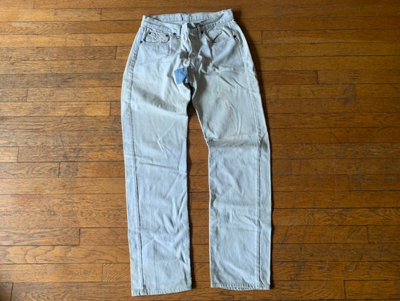 70s 31x31.5 Repaired Patched Levi’s 501 Faded Den… - image 1
