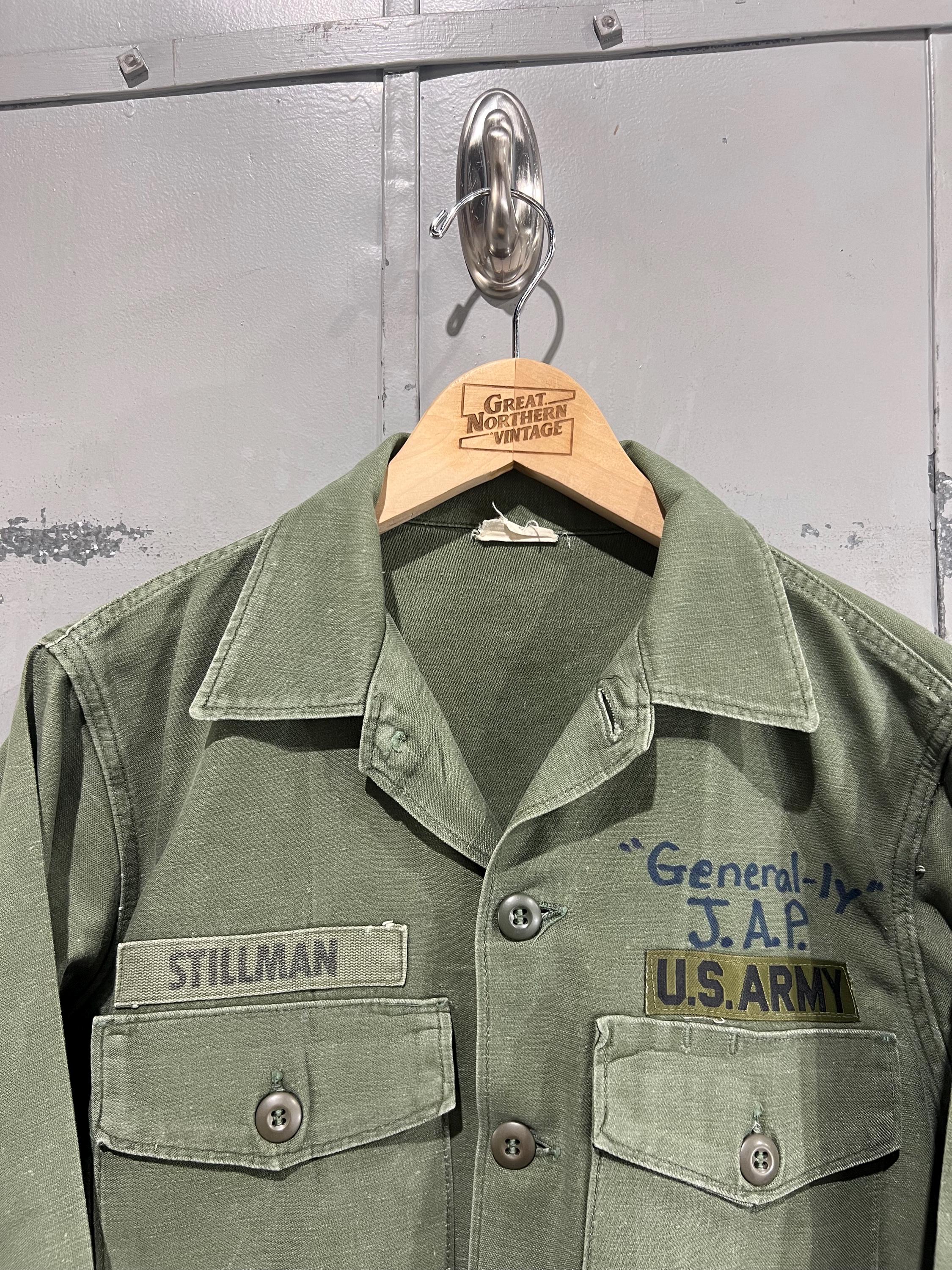 70's OG-107 Fatigue Button up Shirt Vietnam War Army Green