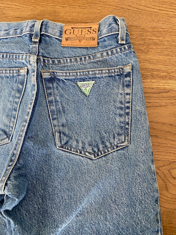 90s guess jeans 29x32 distressed medium wash denim