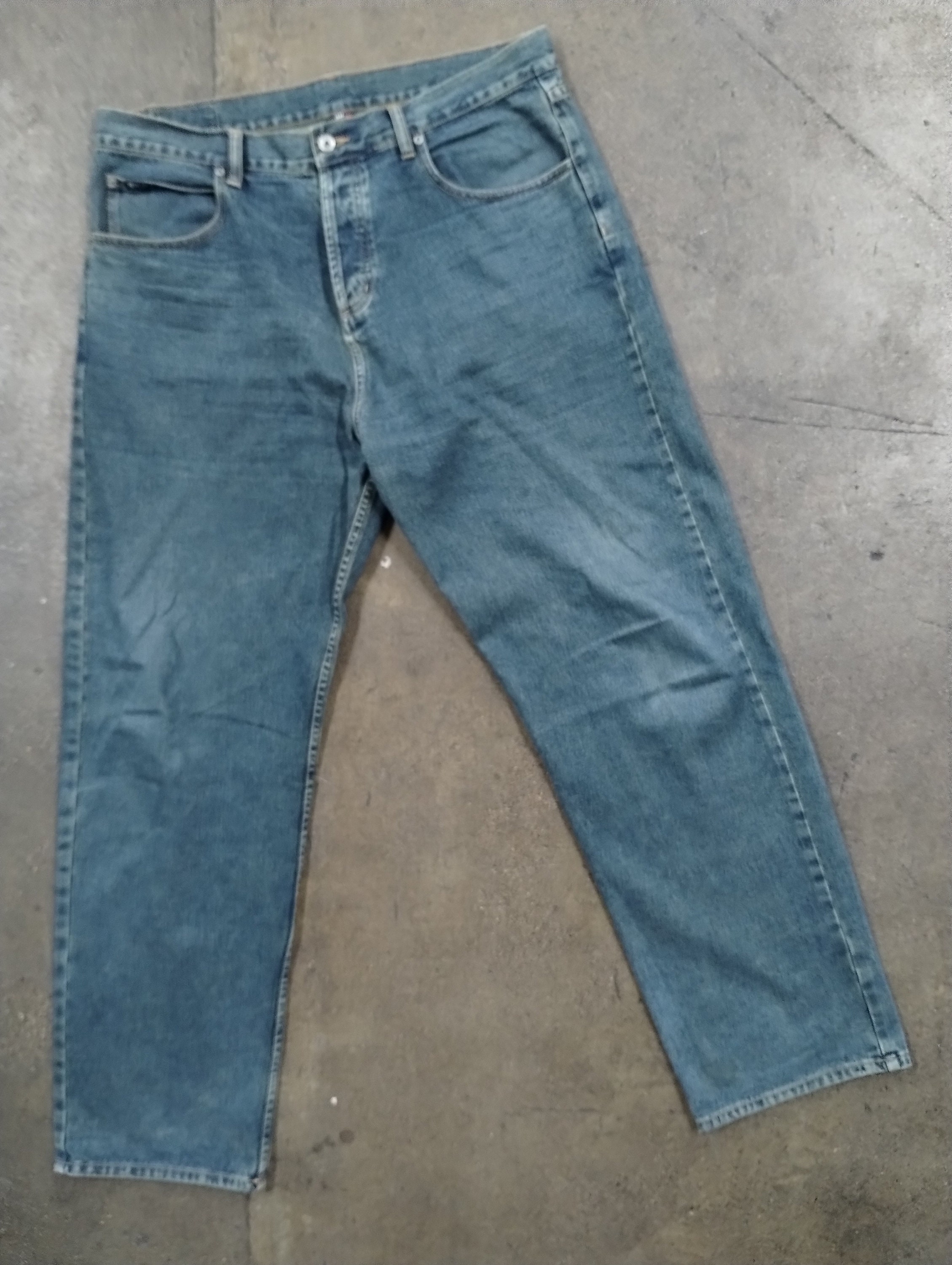 Vintage NBA Denim Patch Jeans Basketball Patches Blue Cotton Men's Size  34x34