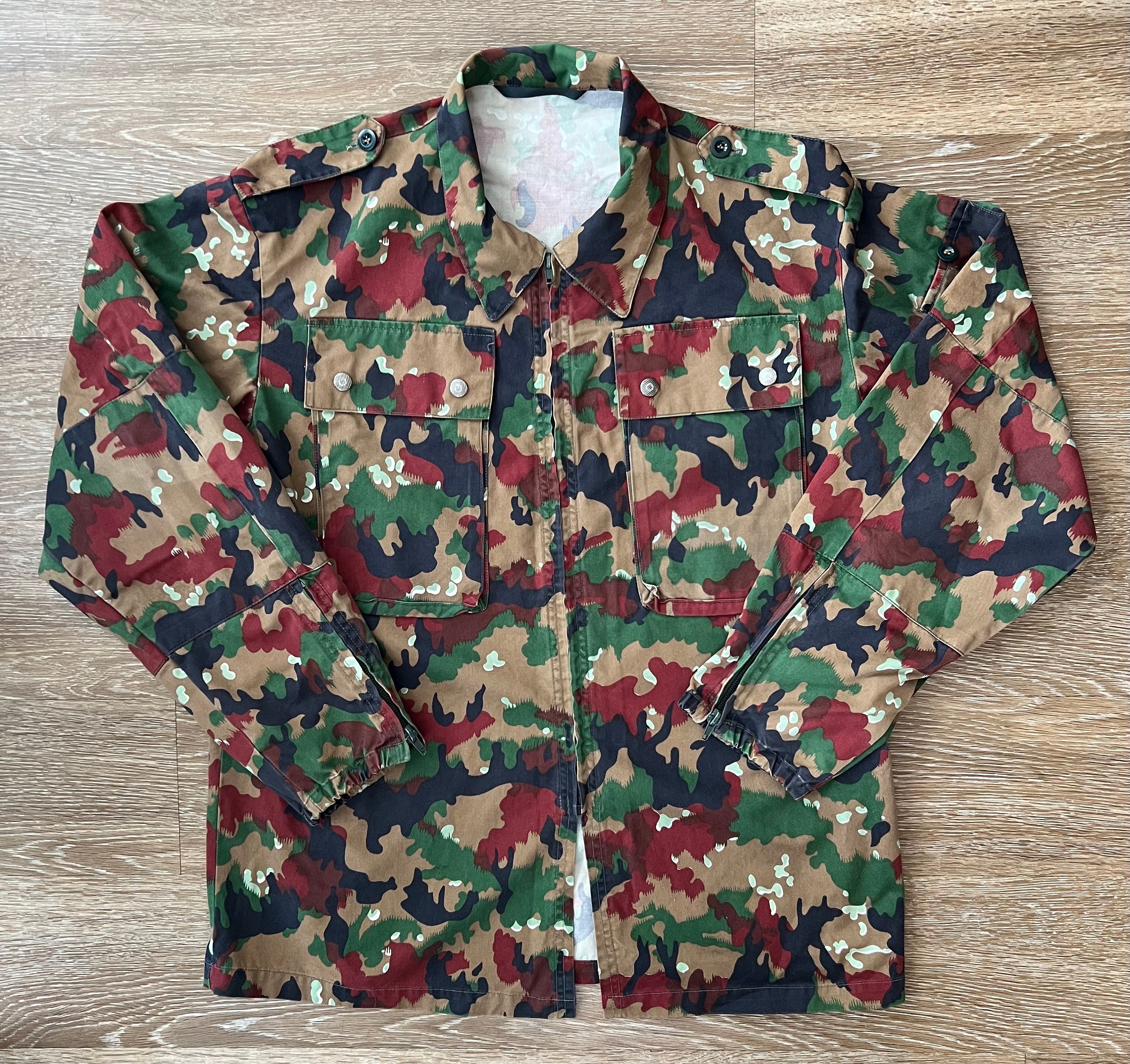 Vintage Swiss M83 Camouflage Field Jacket Mountain Camo - Etsy