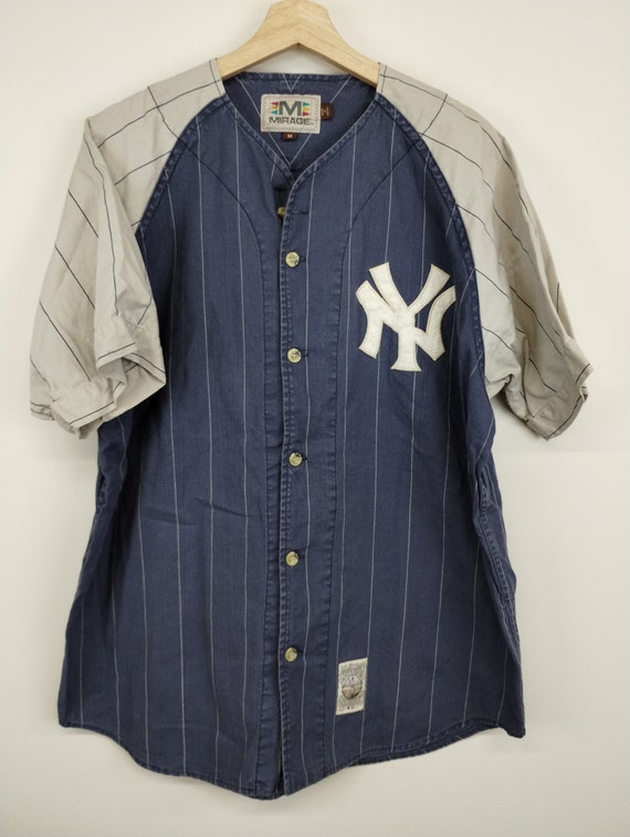 M 90s Mirage New York Yankees Cooperstown Collection Baseball Cotton Jersey 1990s 1980s Medium NYC Retro Hall of Fame