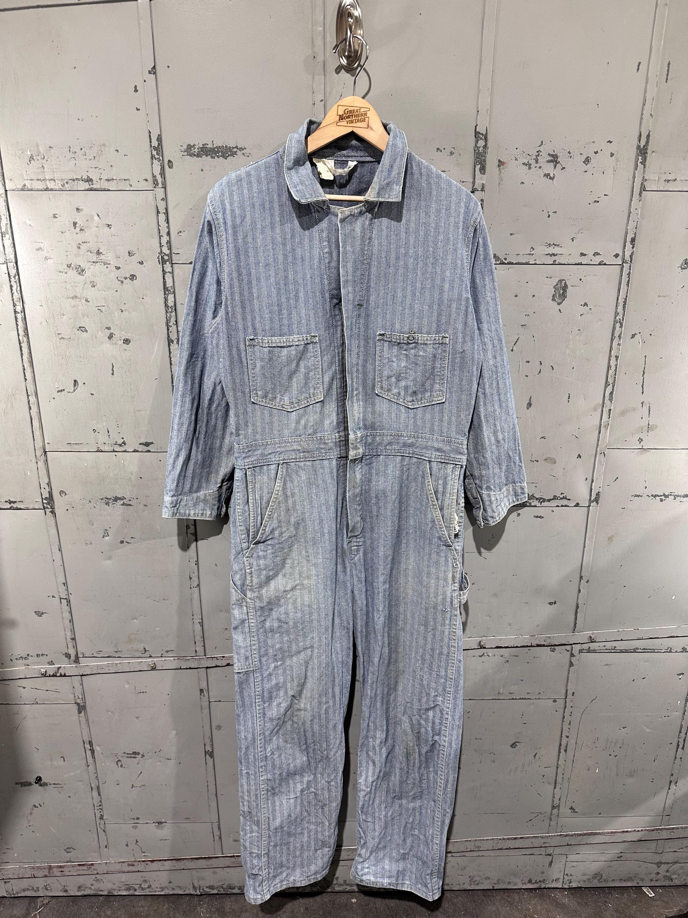 True Vintage 70s Key Imperial Brand Cotton Blue HBT Costume