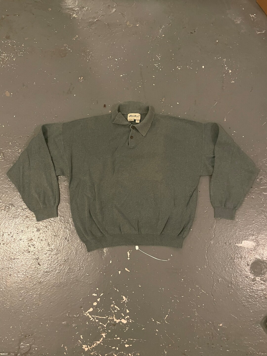 80s-90'S Eddie Bauer Black Tag Cotton Knit Sweater Men's Size L Vintage / eaa492591