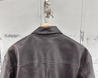Vintage 90s Flyer's Leather Type A-2 Brown Cafe Style Bomber