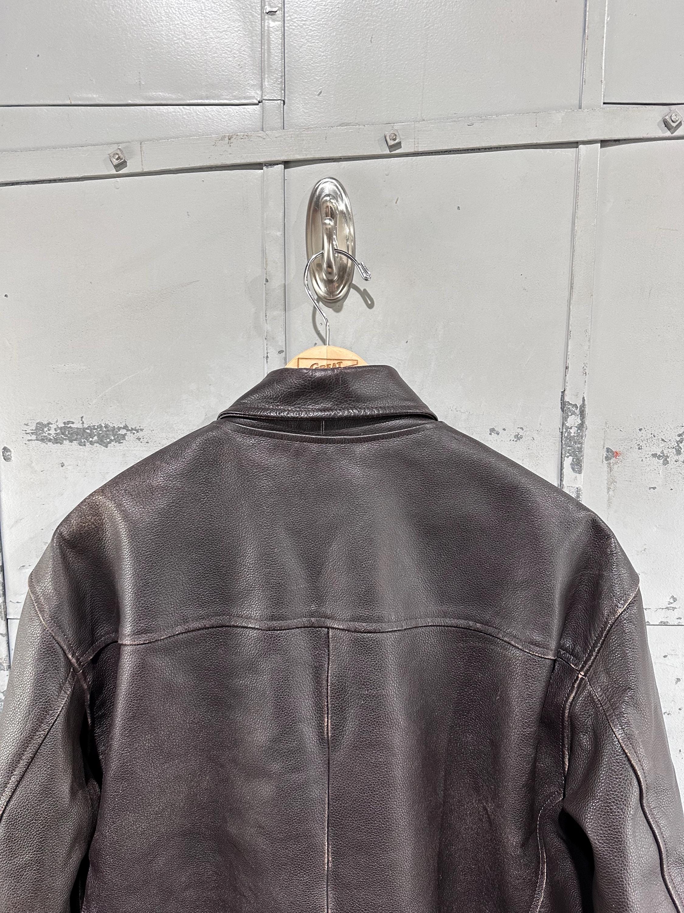 Vintage 90s Flyer's Leather Type A-2 Brown Cafe Style Bomber