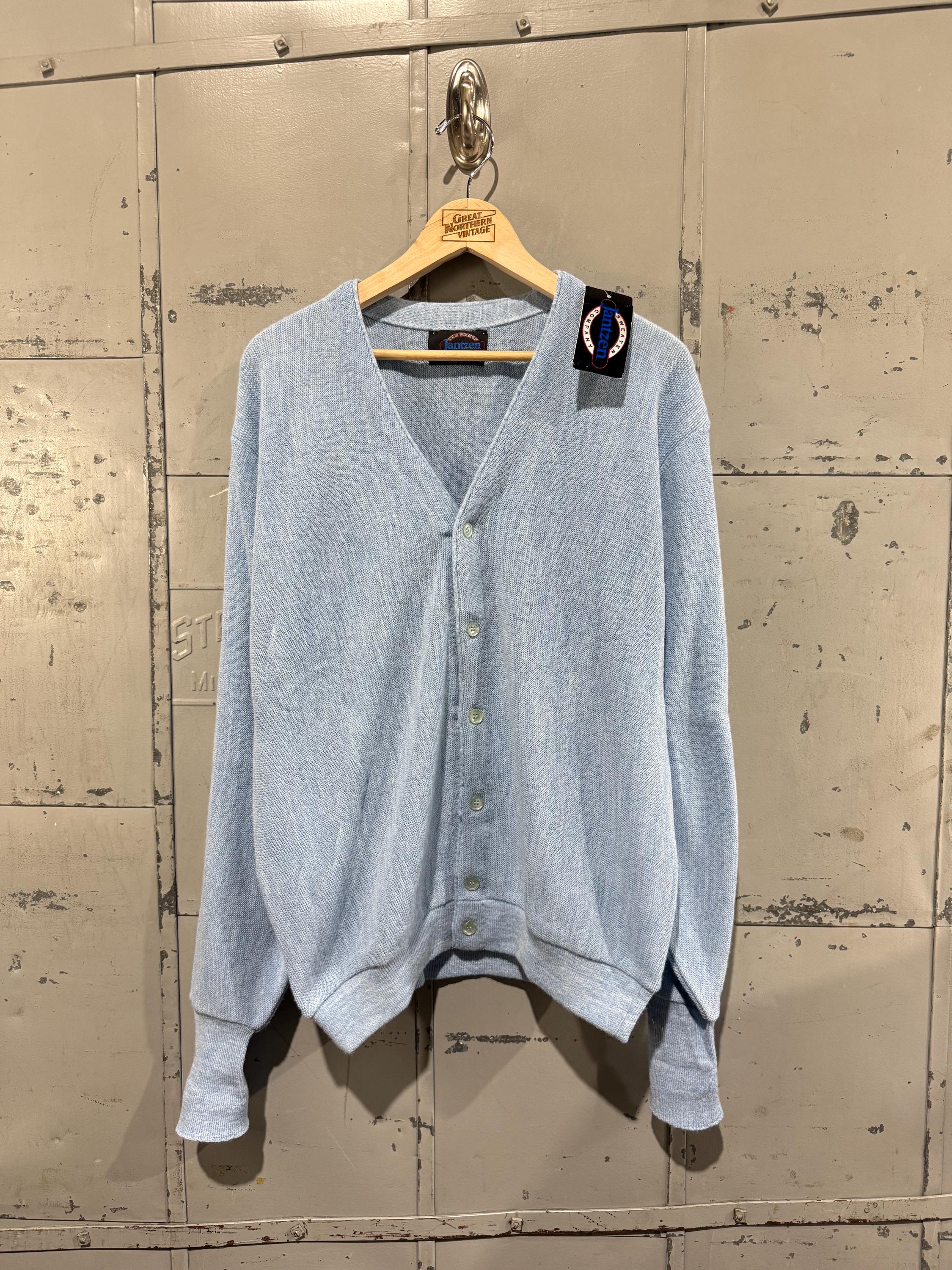 ヴィンテージ ブルー カーディガン 新品 タグ付き Jantzen ブランド 