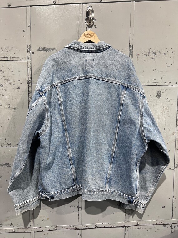 XXL 90年代 カーハート 裏地なし トラッカー デニム ジャケット