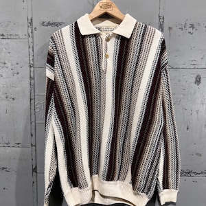 Striped Henley 90s - Etsy