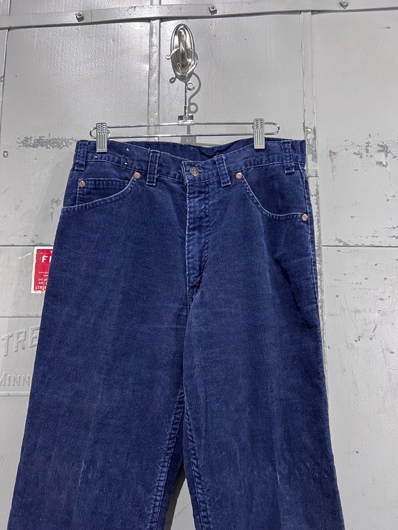 Size 28x34 70s 80s Levi's 517 Moving on Corduroy Blue Denim Jeans