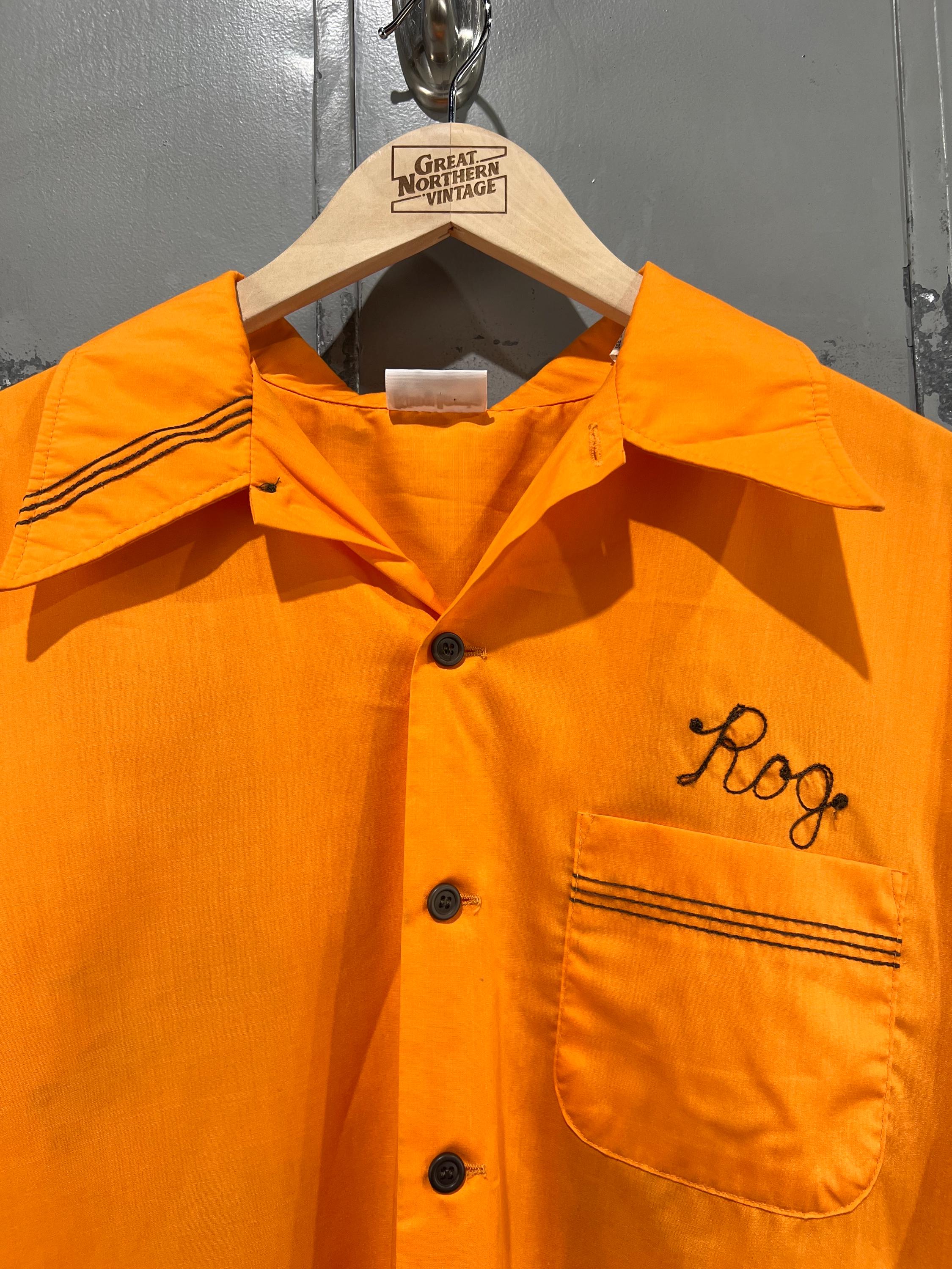 60s〜70s California Bowling Shirt Vintage 1960s Fastline MCM Racing Team California Bowling