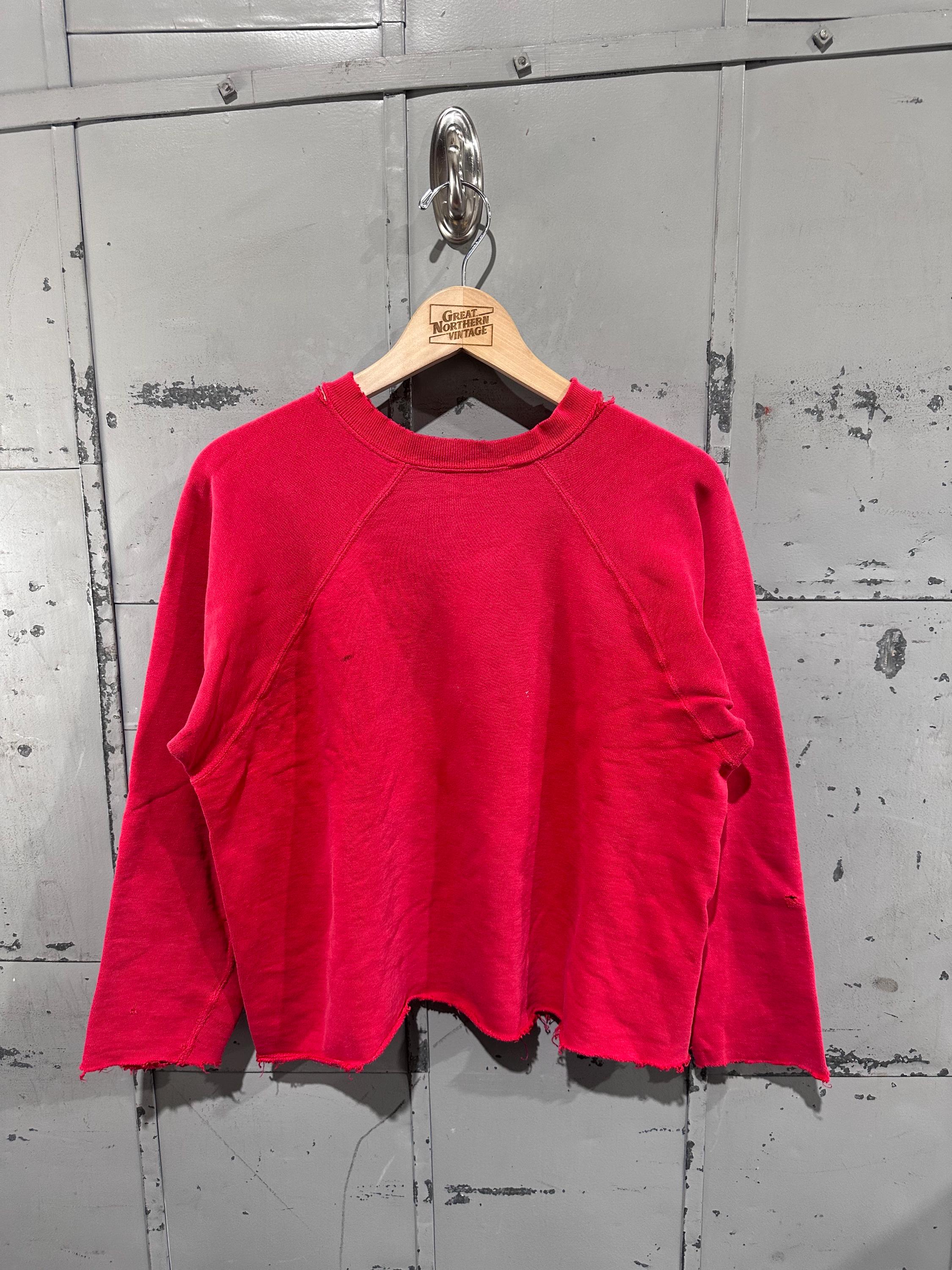 True Vintage 60s Distressed Cotton Cropped JC Penny Brand Cherry