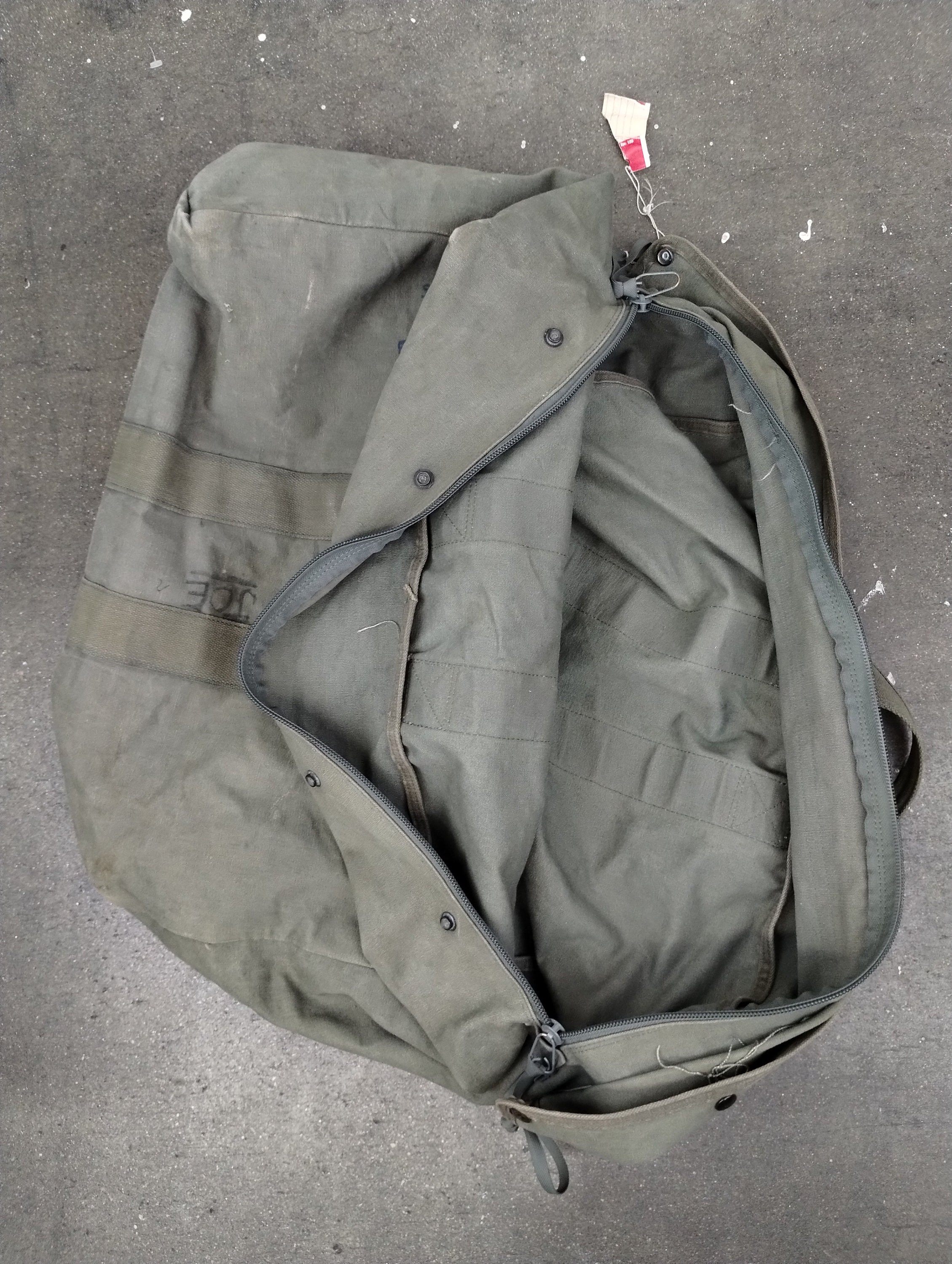 80s US Army Kit Duffle Aviators Duffle Bag Cotton Canvas OG