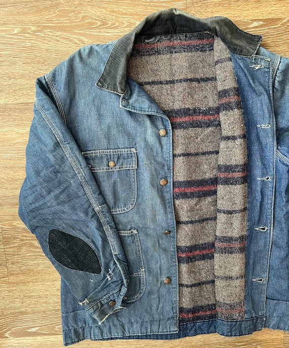 60s Union Made Power House Blanket Lined Denim Chore Jacket