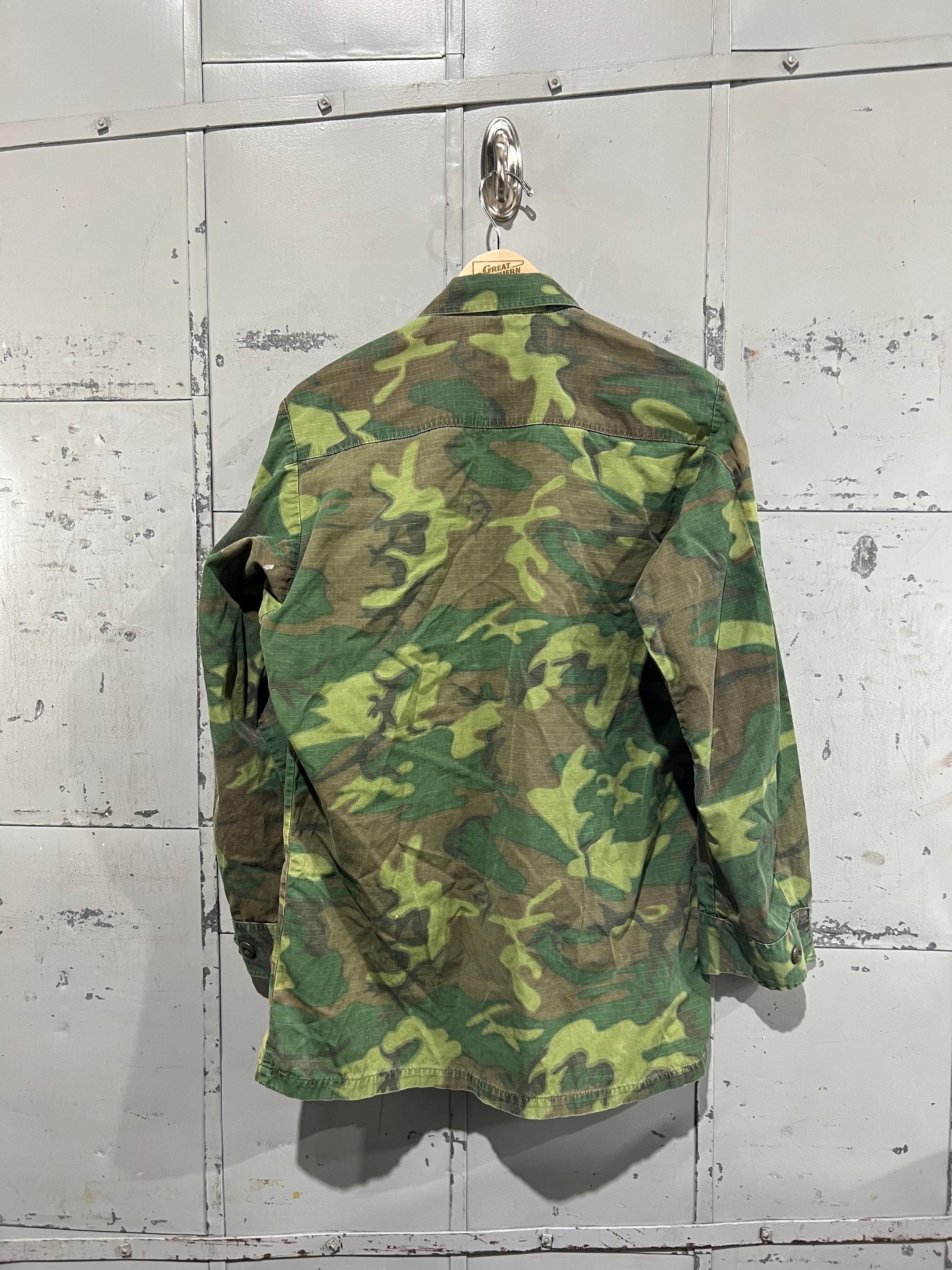 70's 4th Pattern Jungle Shirt Vietnam Button up Shirt Ripstop