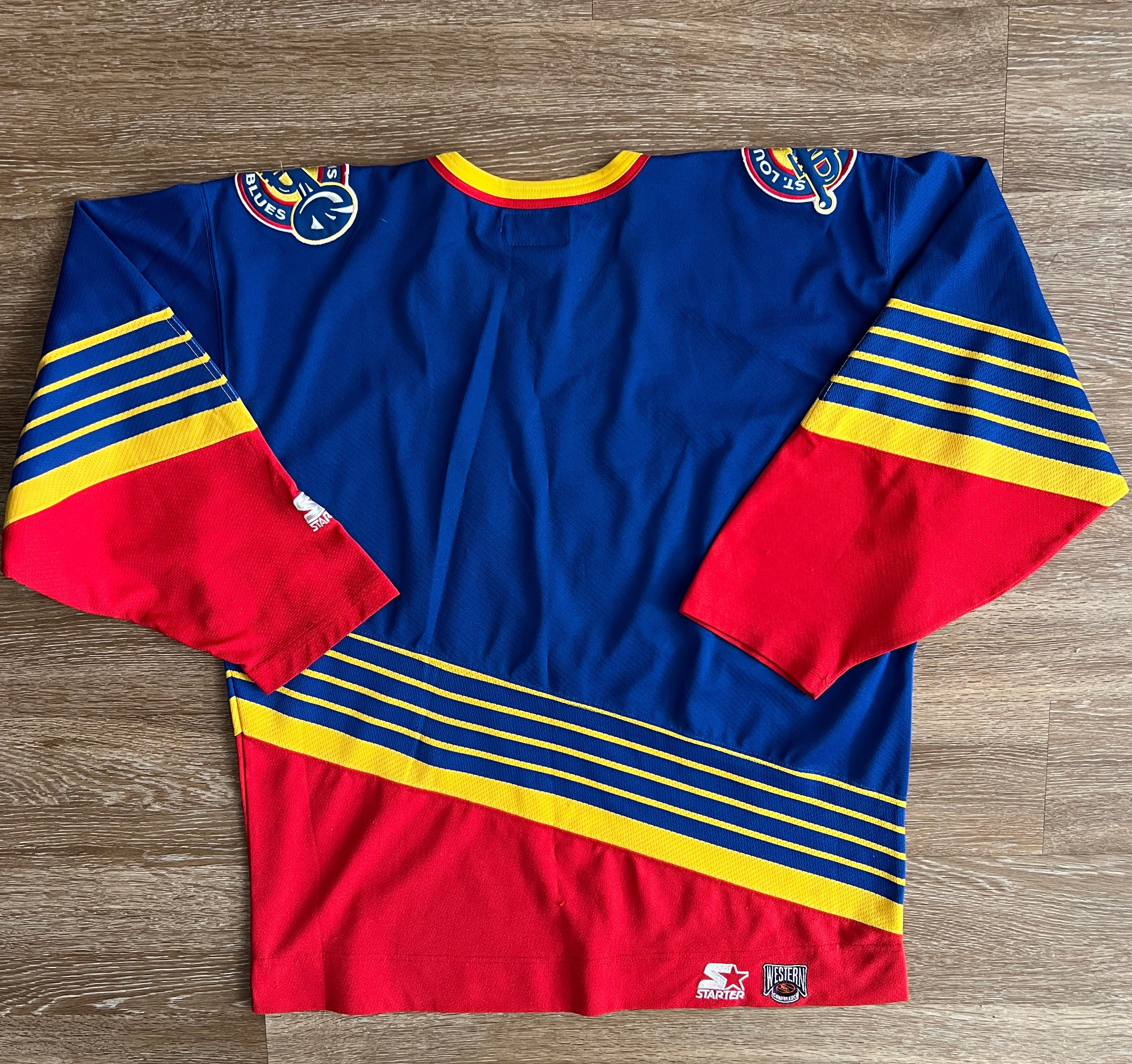 Rare Vintage 1980s ST LOUIS BLUES CCM NHL Hockey Jersey Mens Large