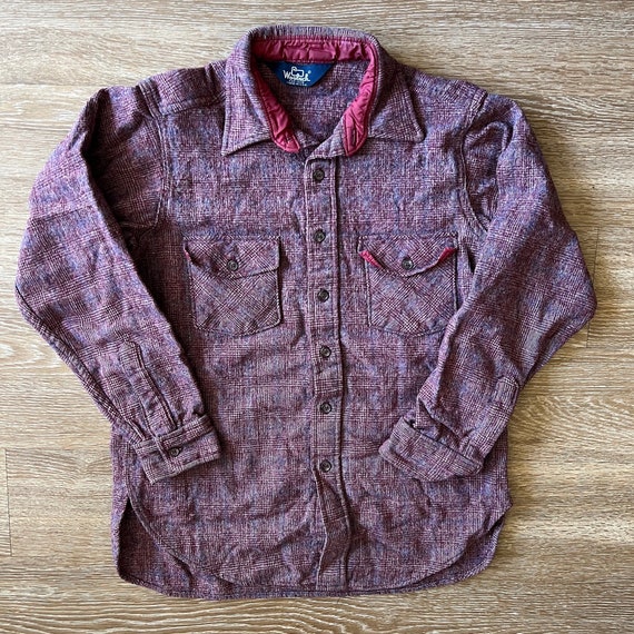 洗濯機可 SUBCULTURE / WOOL CHECK SHIRT / PURPLE - 通販 - www