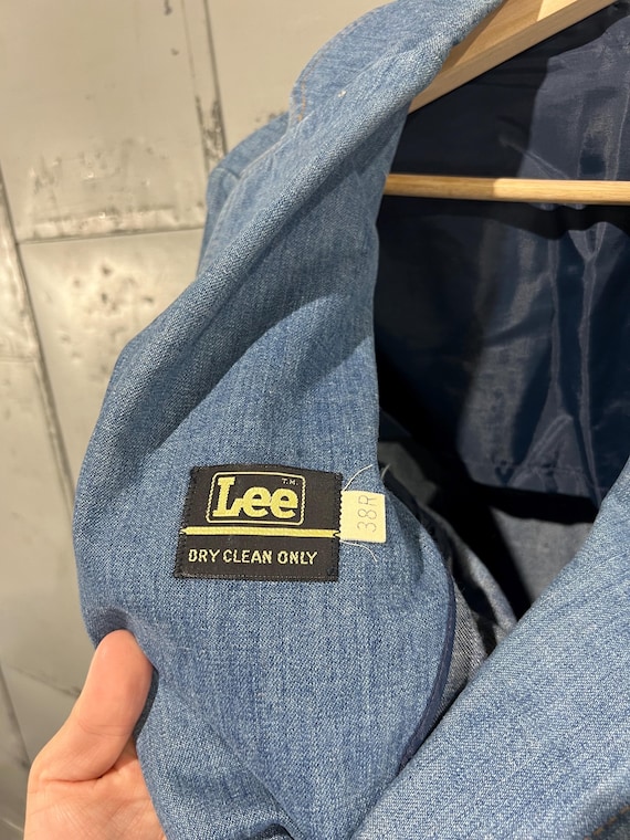 Vintage 1970'S Lee denim overalls, made in the USA, men's size W37. cotton blue type Vintage Second Hand