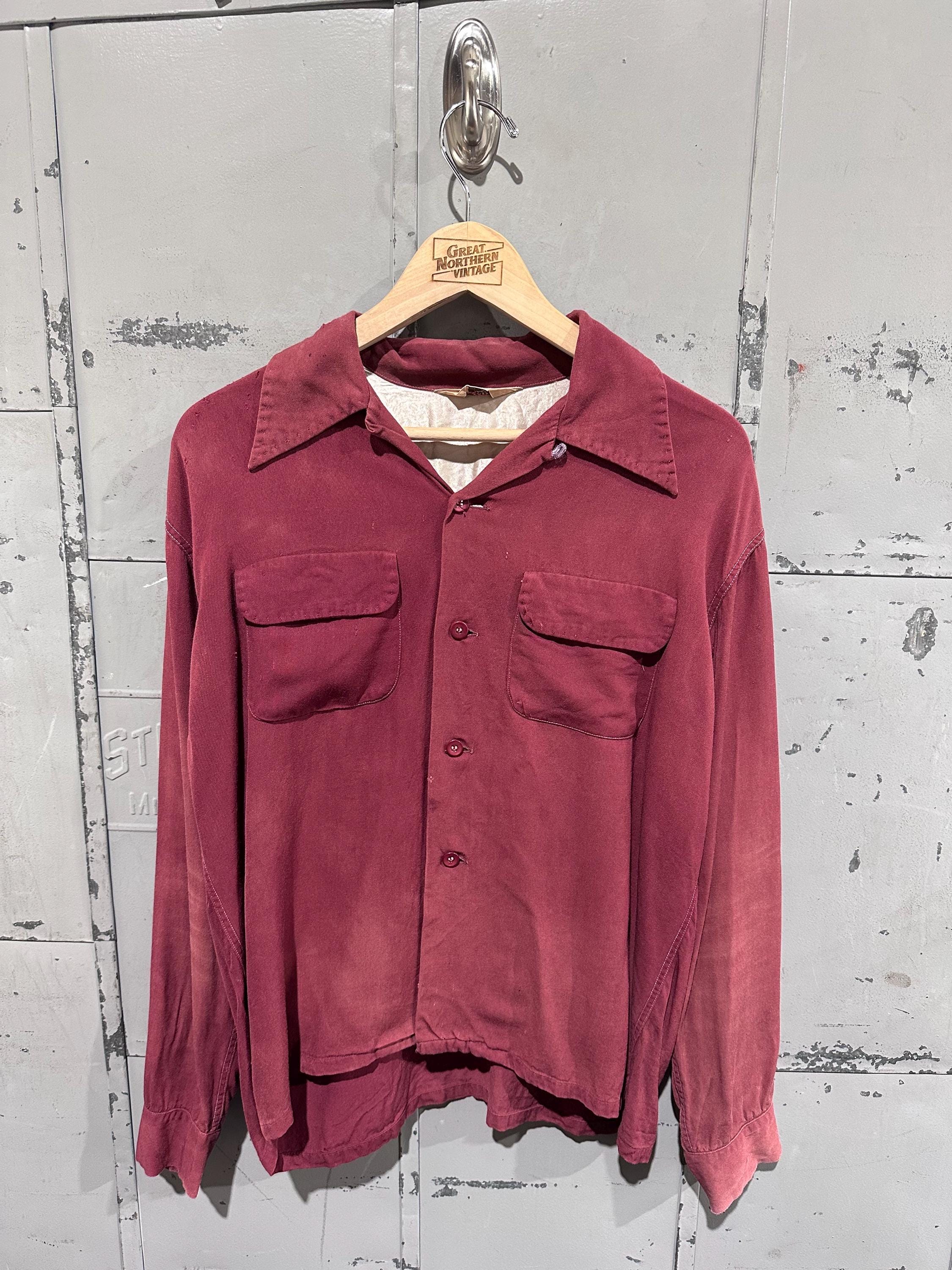 50s Gabardine Shirt - Etsy Singapore