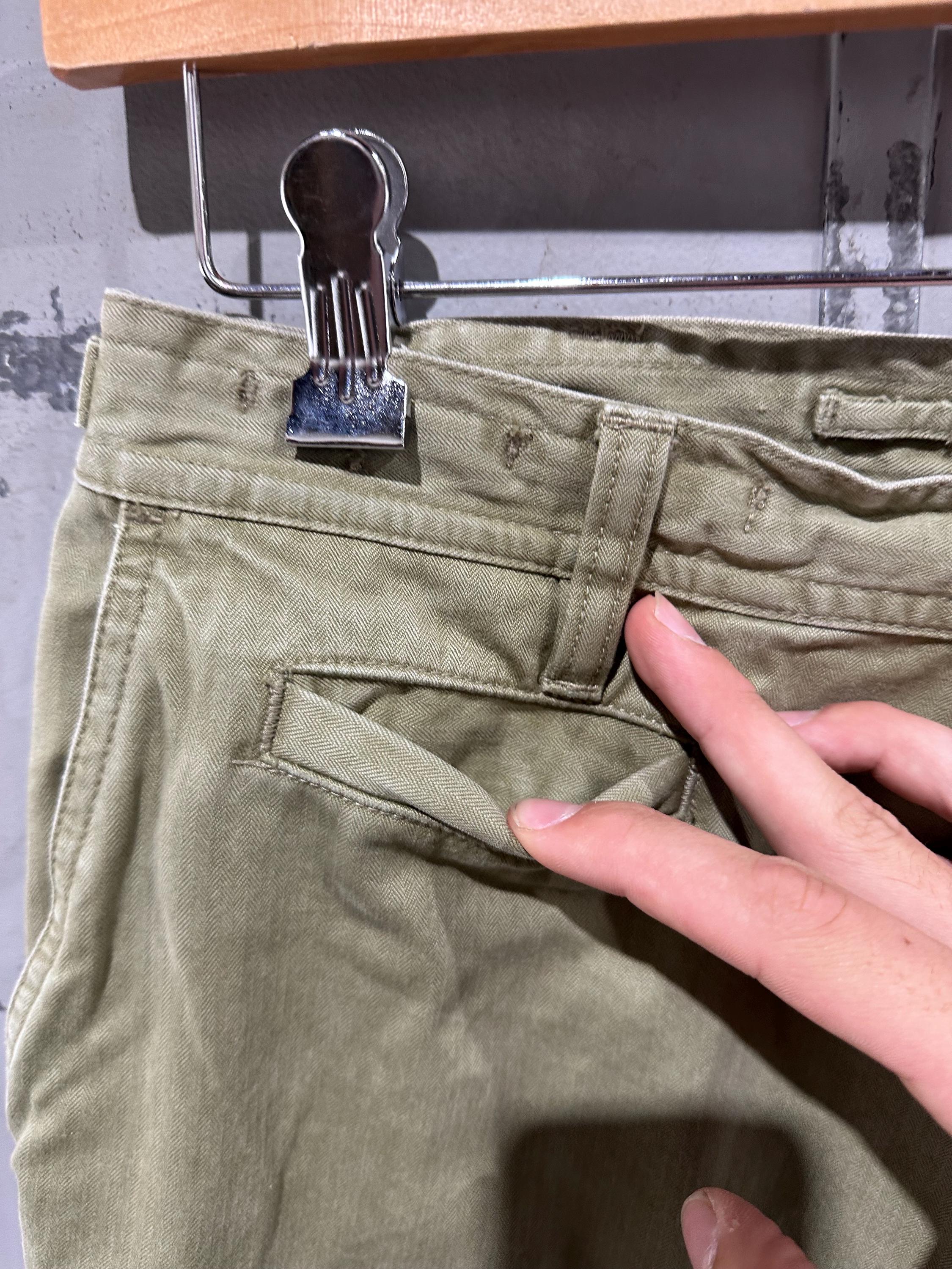 Vintage 90s Gap Button Fly Workwear Style Earth Tone Olive Green 