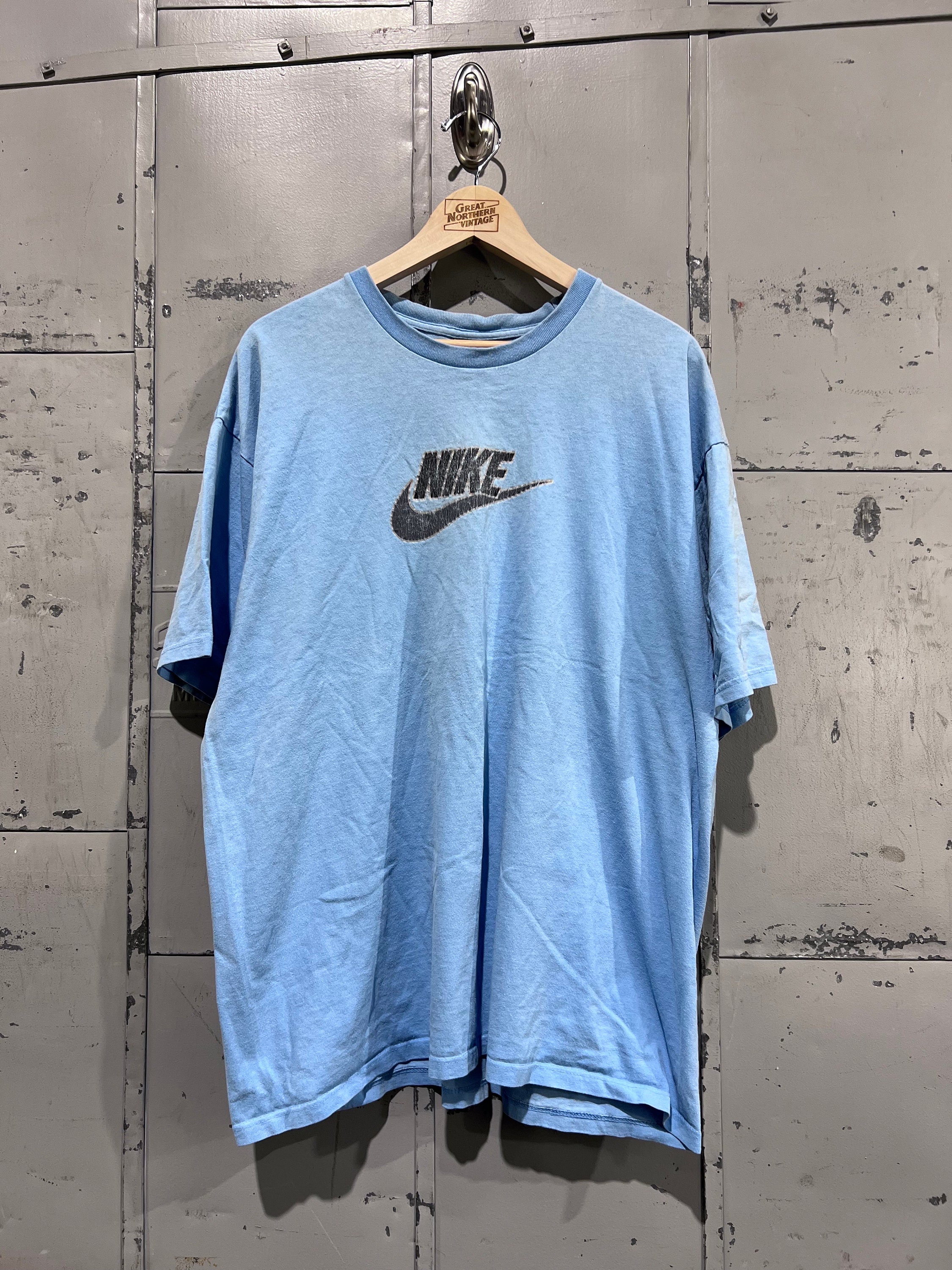 NIKE ロンＴ ロゴ 90s 00s y2k ブルー Y2K XL Light Blue Nike Logo Shirt - Etsy