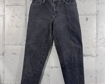 19/20 Rockies 90s Distressed Cowgirl Jeans Denim Schwarz Distressed high Rise 34x33