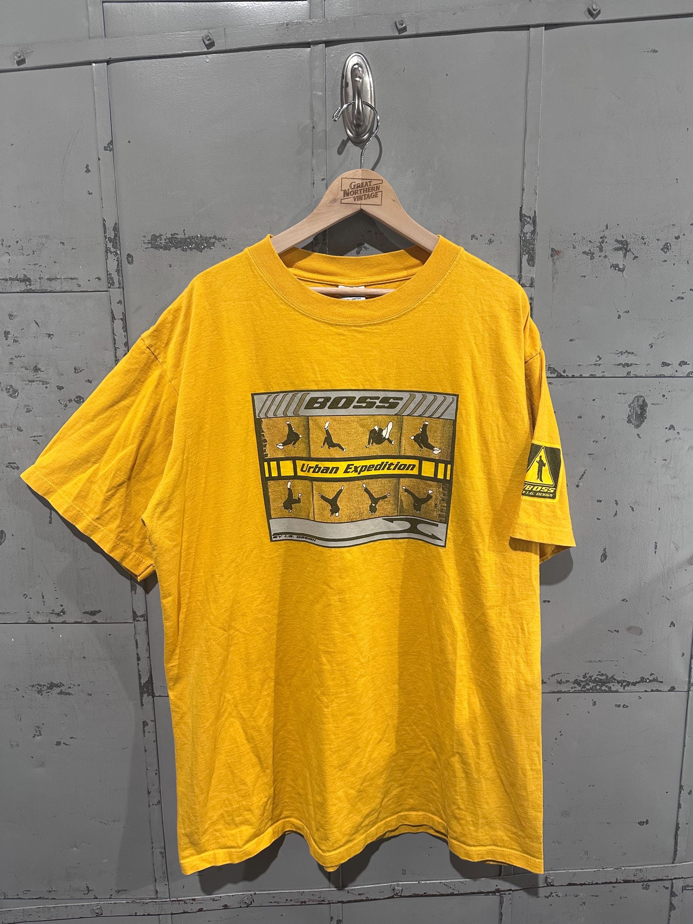 Vintage 90s Yellow Boss Jeans Hip Hop Urban Breakdancing Ultra