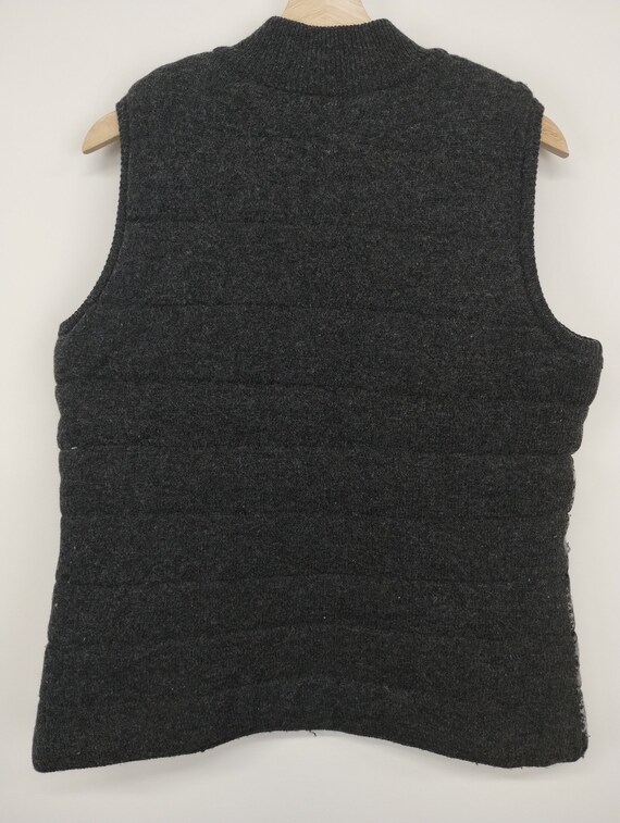 M 90s Woolrich Snowflake Band Wool Sweater Vest T… - image 3