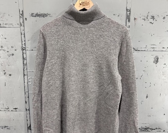 Vintage Pendleton Brand Polotröja Grå 100% Kashmir Mysig Preppy Tröja Stor