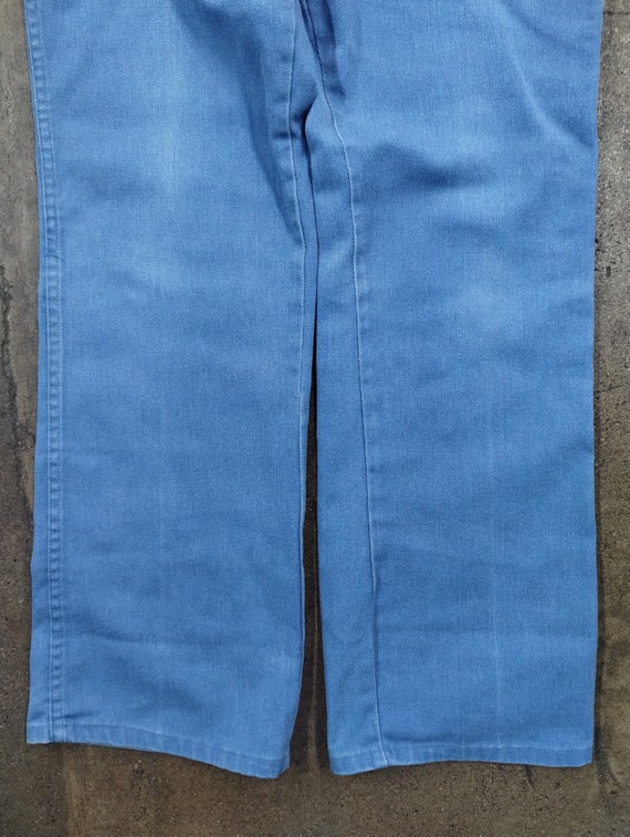 30x28 70s Dickies Blue Faded Cotton Pants Workwea… - image 6