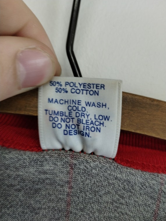 L 80s Nike Striped Tshirt Baseball Raglan Cotton … - image 3